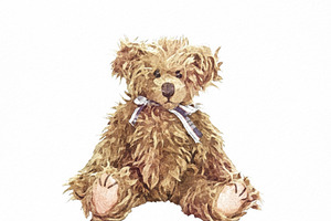 Watercolour Artwork- Teddy Bear, an Illustration by WeavaBird