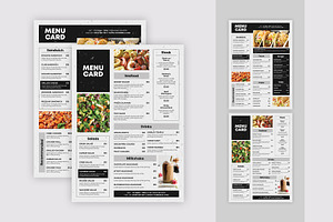 Modern Food Menu template