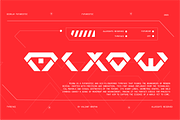 VB Mixow - Futuristic Display Font, a Sans Serif Font by VALIANTBROTHA (Thumbnail 1 of 11)