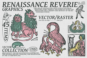 Renaissance Reverie Vector Set, a Graphic by softulka
