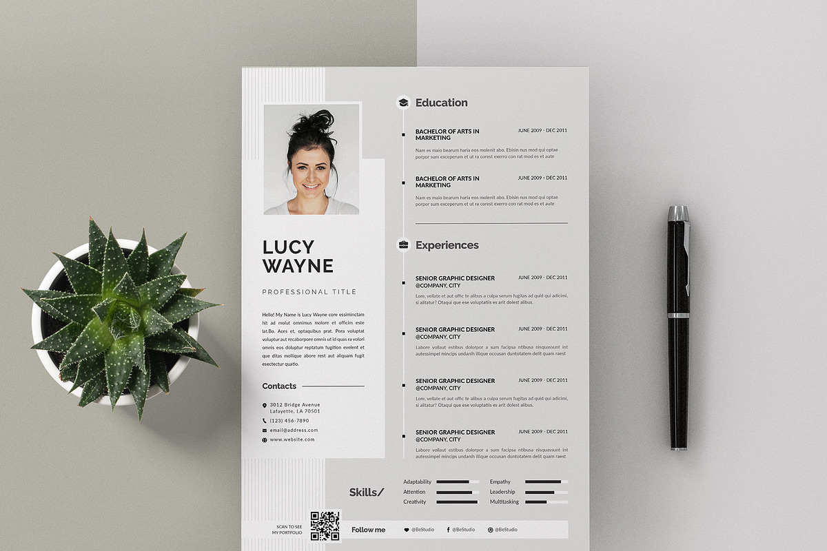 Resume CV & Cover Letter, a Resume Template by BrochuresFactory (Photo 2 of 6)