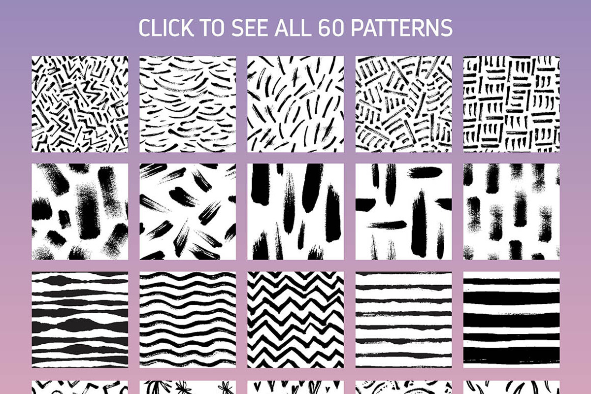 60 Bold Ink Patterns, a Pattern Graphic by PicByKate (Photo 2 of 8)