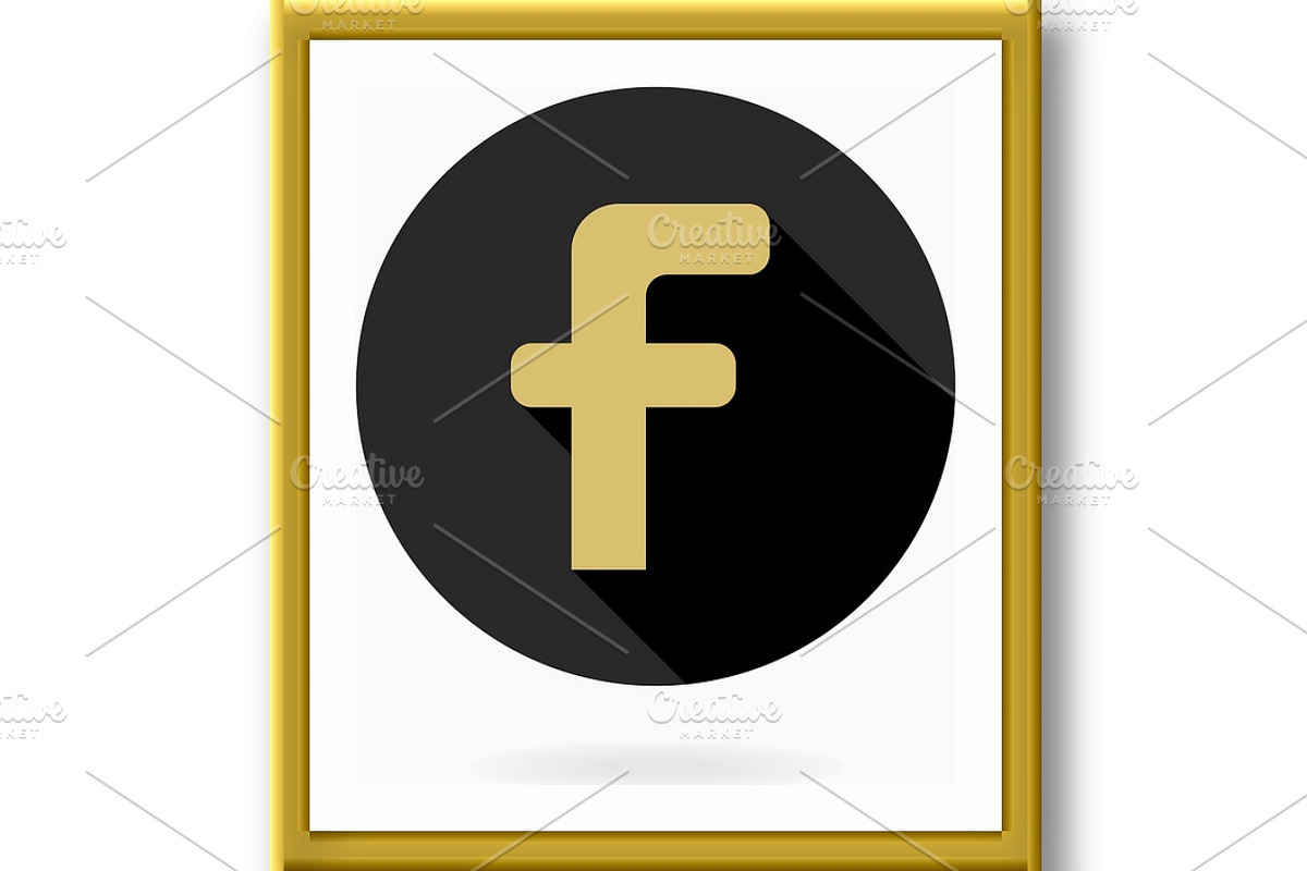 Golden Vector Flat Icon With Letter, an Outline Icon by FineArtStudio (Photo 2 of 3)