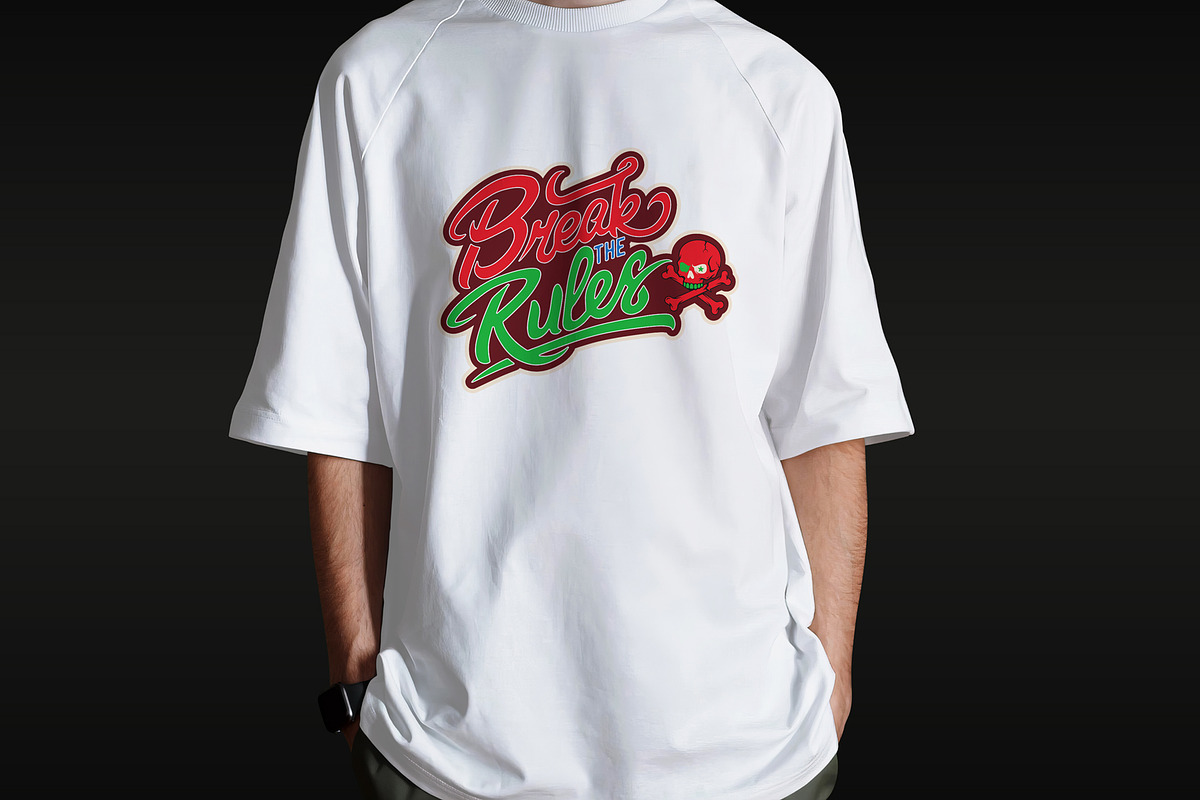Break The Rules T-Shirt Design, an Object Illustration by Ahluva Studio (Photo 6 of 6)