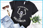 Never Too Early Halloween SVG, an Object Graphic by Creativeusart (Thumbnail 1 of 4)