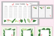 Flamingo in the Palm Leaves, a Pattern Graphic by GooseFrol (Thumbnail 3 of 23)