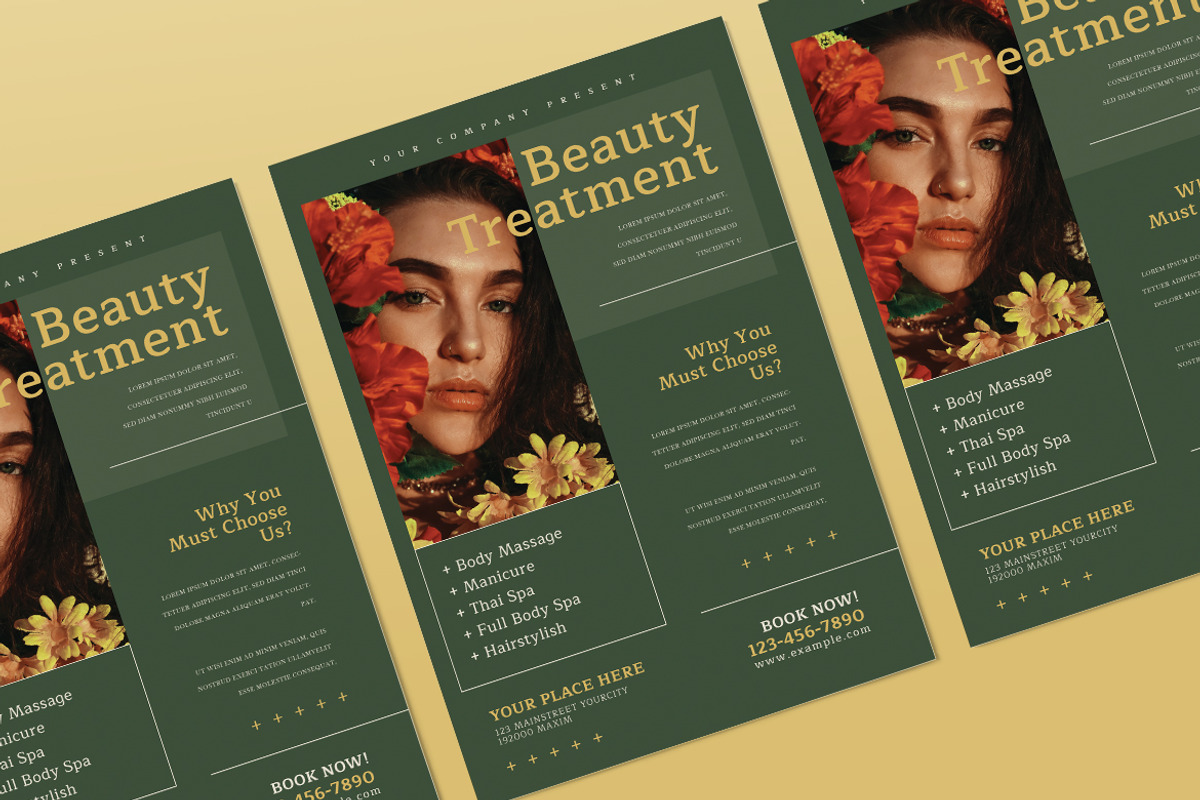 Beauty Treatment Instagram Flyer, a Flyer Template by Tokosatsu (Photo 2 of 3)