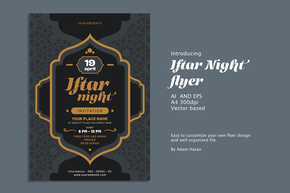Iftar Night flyer, a Flyer Template by AdamHasan (Photo 1 of 3)