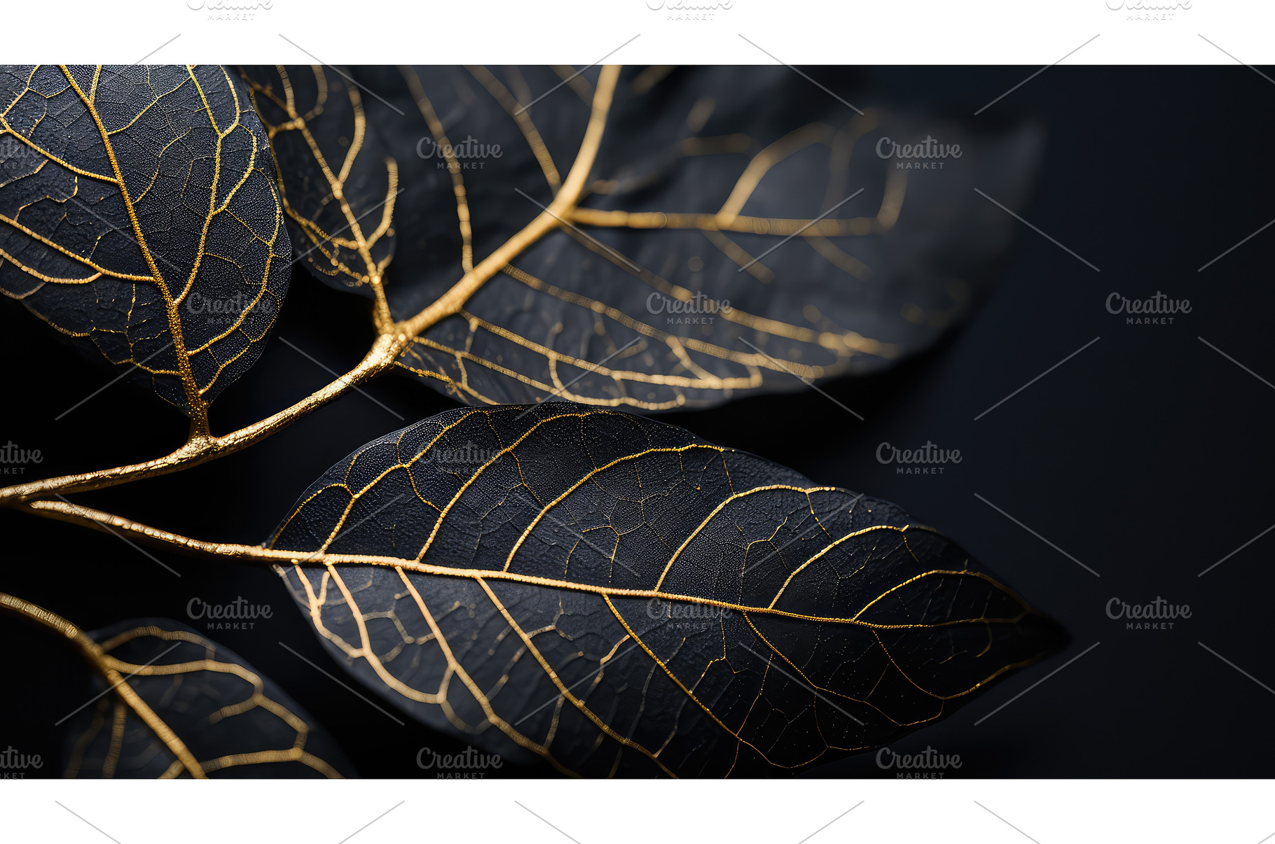 intricate black and gold leaves ai, a Background Photo by pikepicture