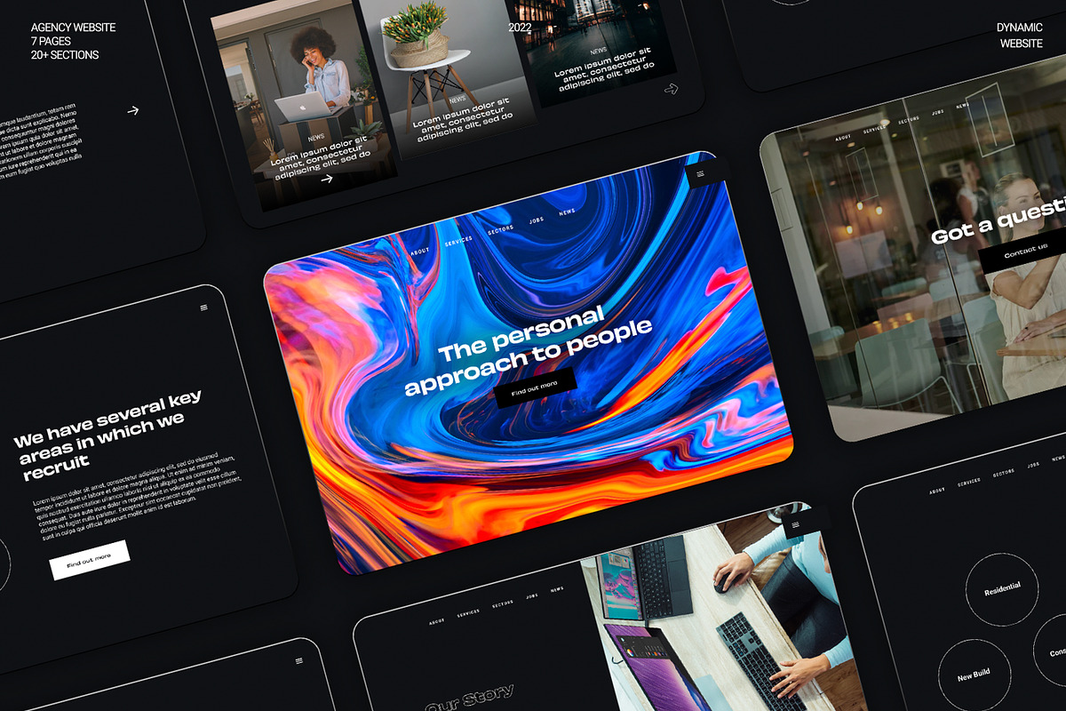 Pitch Black | Dark & Light Theme, a Landing Page Template by Comma Zero Studio (Photo 4 of 4)
