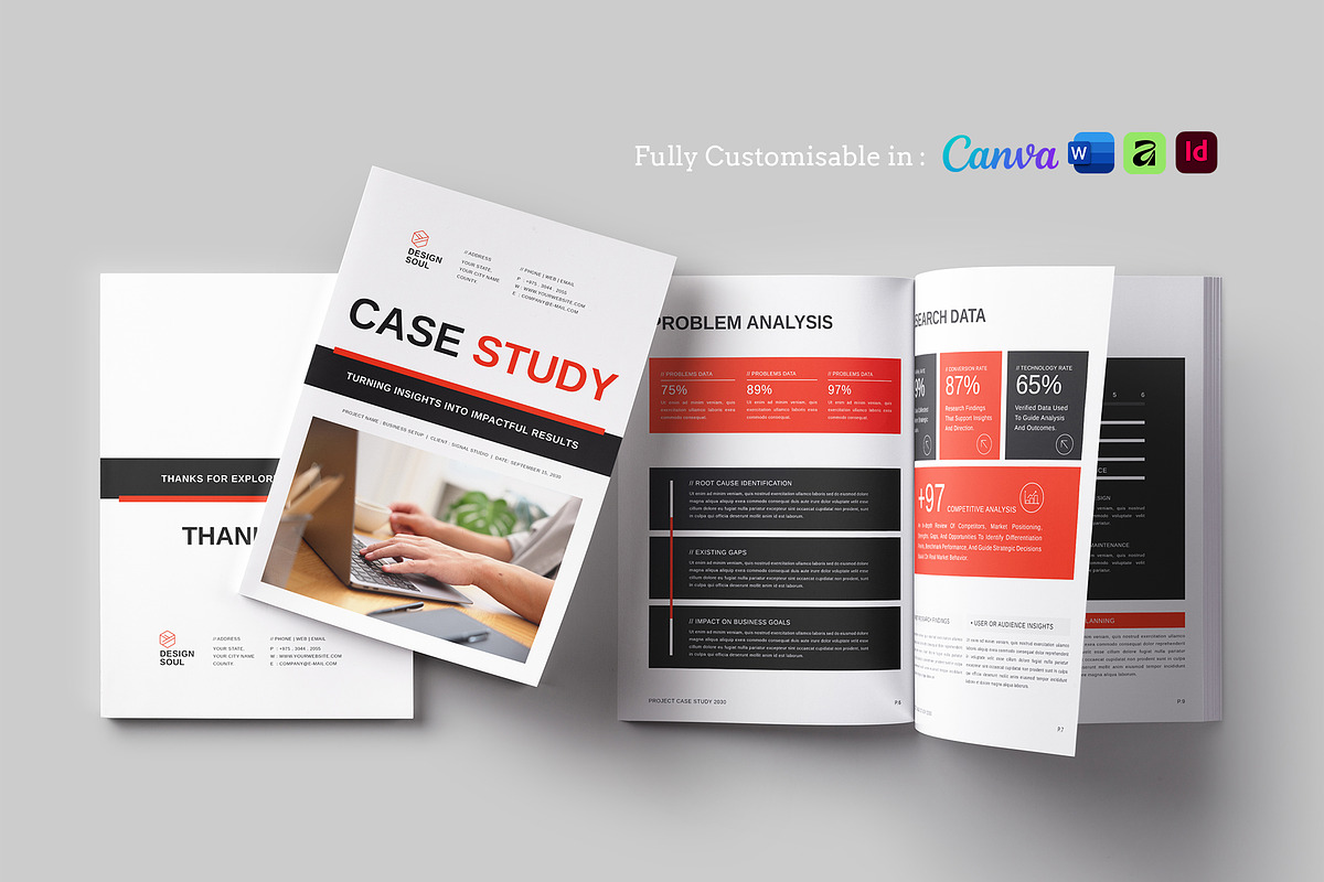 Project Case Study Template, a Brochure Template by Designsoul14 (Photo 1 of 10)