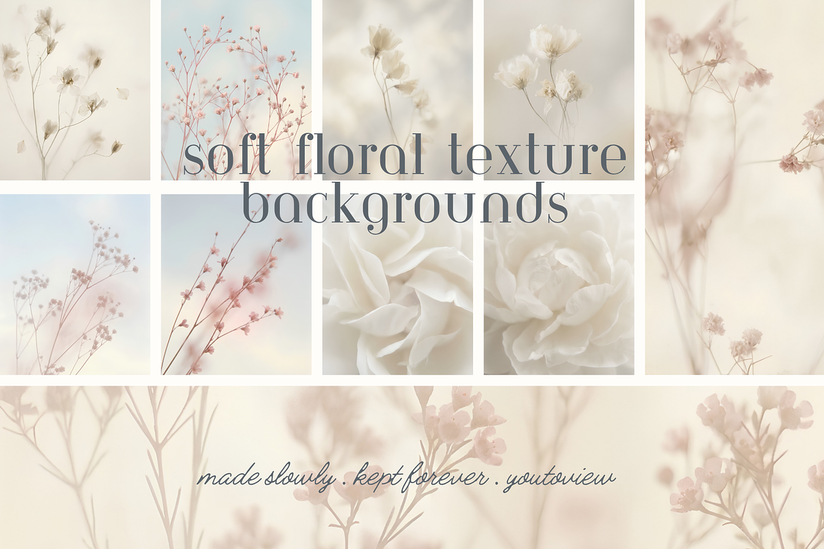 Soft Floral Texture Backgrounds, a Background Graphic by youtoview (Photo 7 of 19)