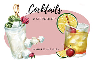 Watercolor Cocktails