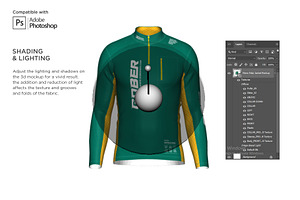 3DMen's Polar Jacket Half-zip Mockup