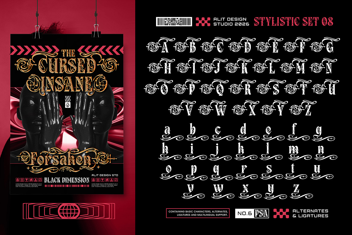 Chrome Revenant Typeface, a Serif Font by alit design