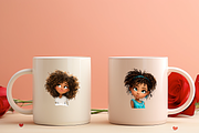 Cute Little Black Girls Illustration, a Person Illustration by LA Design (Thumbnail 6 of 9)