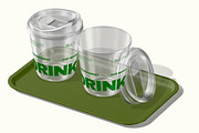 Transparent Cup Mockup, a Packaging Mockup by Unerispace (Thumbnail 2 of 5)