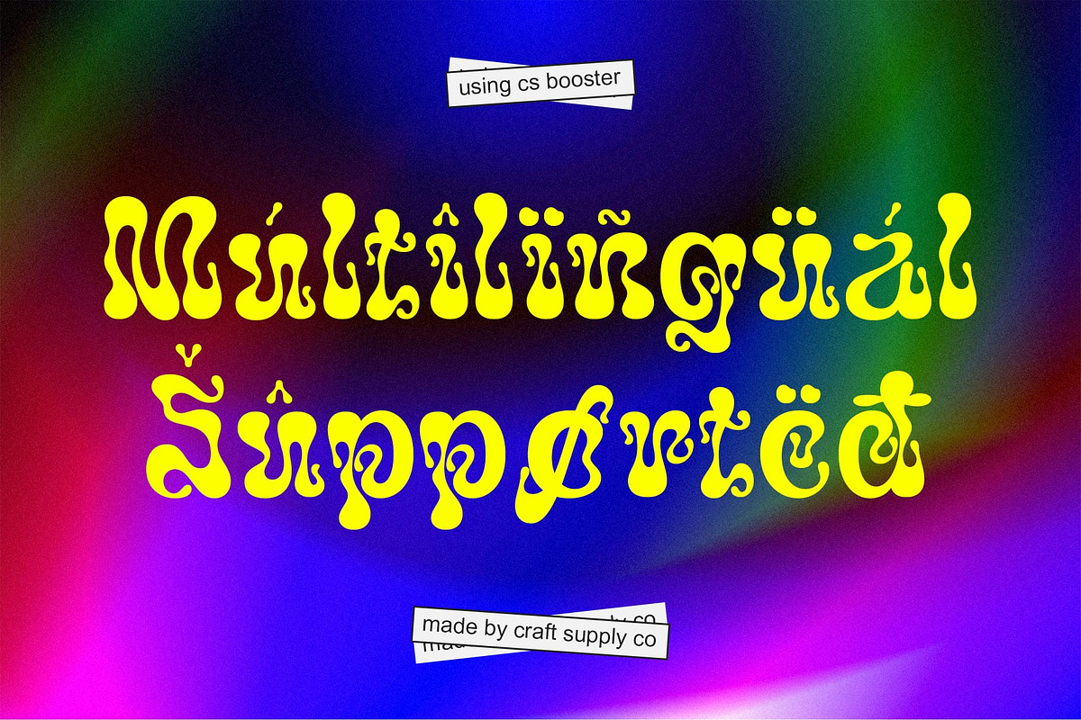 CS Booster – Liquid Font, a Sans Serif Font by Craft Supply Co. (Photo 5 of 8)