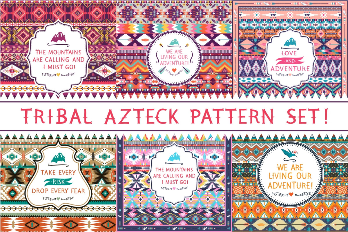 Tribal Azteck Patterns Set