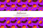 Pumpkin Bat Seamless Pattern, a Pattern Graphic by tchastudio (Thumbnail 1 of 7)