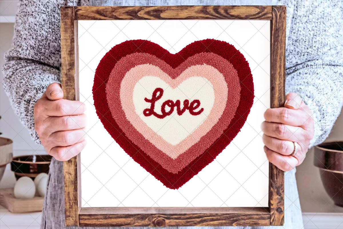 Faux Yarn Valentine Heart Png, an Illustration by SinaCreation (Photo 4 of 7)
