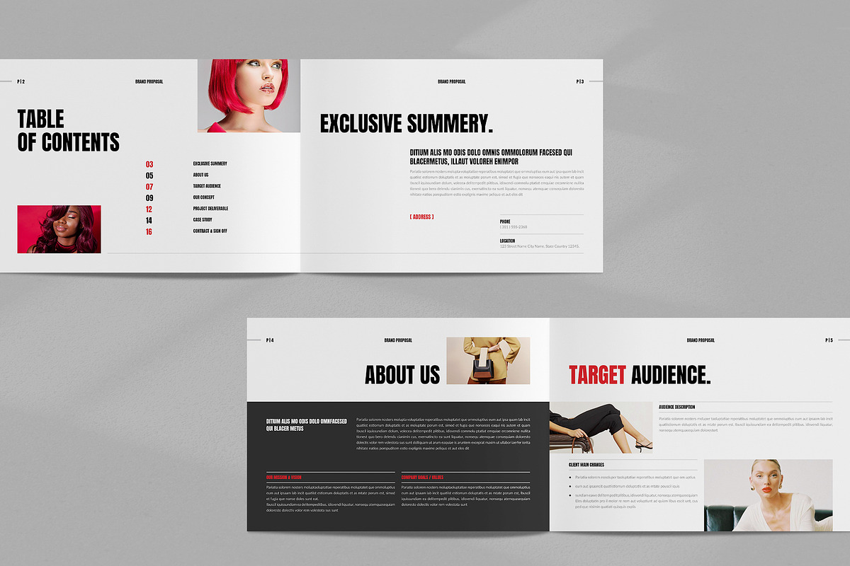 Brand Proposal Template Landscape, a Brochure Template by NorthPeak (Photo 3 of 10)