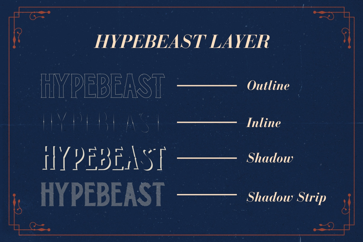 Hypebeast Vintage Advertisement Font, a Font by Creatype Studio (Photo 9 of 14)
