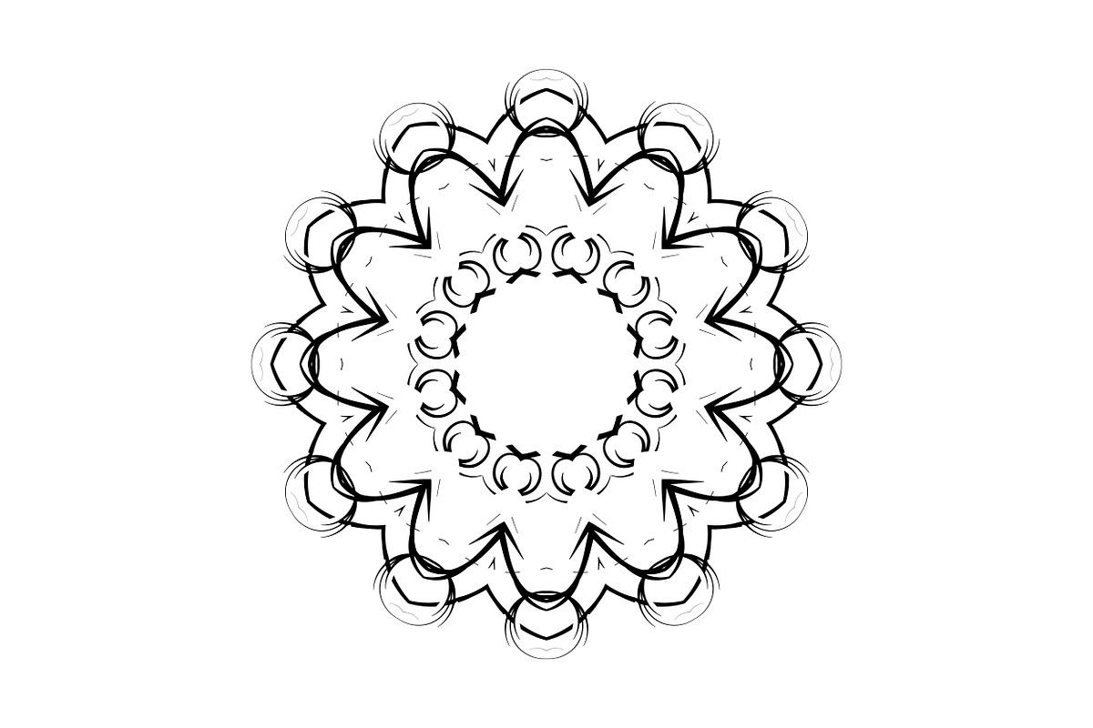 Ornamental Black White Mandala Pack, a Decorative Illustration by NJ Himel (Photo 43 of 103)