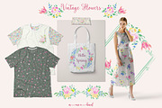 Vintage Flowers Collection, a Decorative Illustration by Mona Ahmed (Thumbnail 5 of 12)