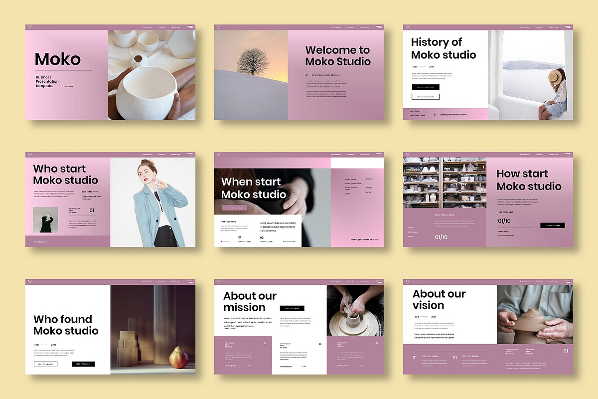 Moko - Business Google Slide Templat, a Presentation Template by Dens Creative Studio (Photo 3 of 12)