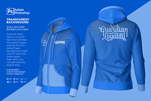 Hoodie Jacket Fullzipper Mockup