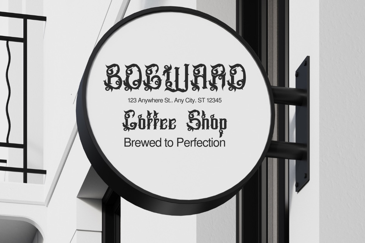 Bogward - Blackletter Font, a Blackletter Font by Dhabee (Photo 10 of 16)