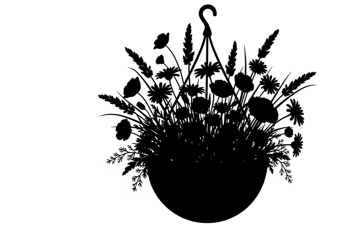 Charming flower basket wall art, an Illustration by Amazin_art (Photo 23 of 32)
