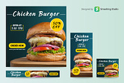Burger Shop Web Banner Set, a Templates & Theme by Smashing_Studio (Thumbnail 1 of 3)