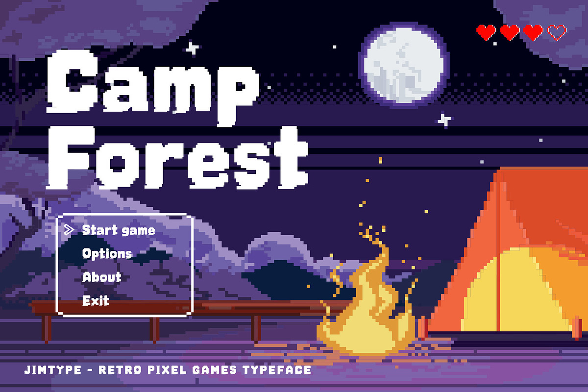 Pixel Strike – Pixel Font Arcade, a Handwritten Font by Jimtype Studio (Photo 3 of 8)