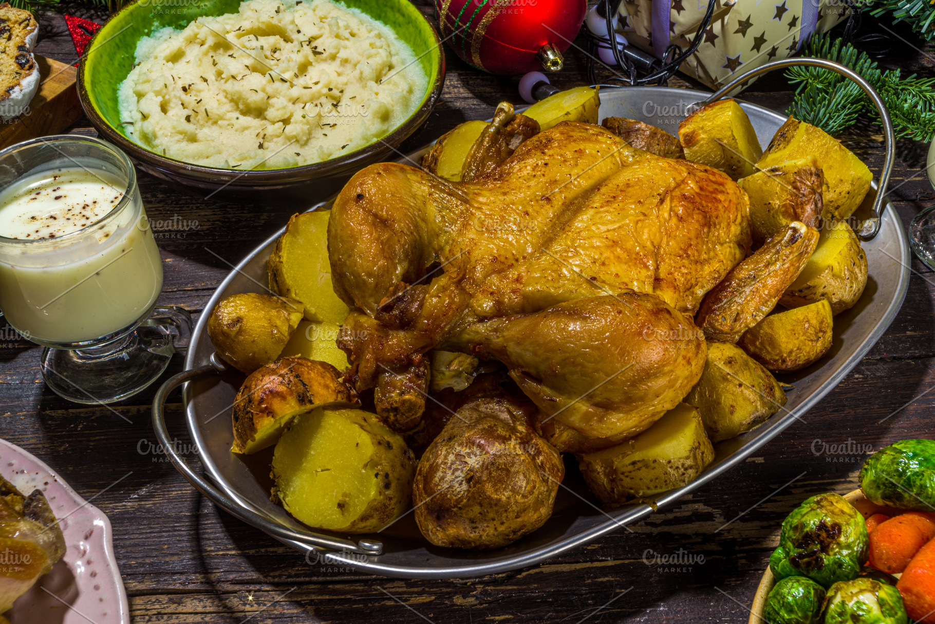 Festive Christmas dinner table, a Food & Drink Photo by Rimma
