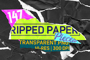 147 Ripped Paper Pieces - PNGs, a Texture Graphic by Tim Gould Design (Thumbnail 1 of 6)