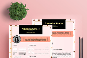 Gold Rose CV / Resume Template / N