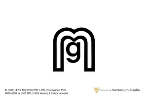 Modern MG Geometric Logo, a Branding & Logo Template by Vectorium Studio