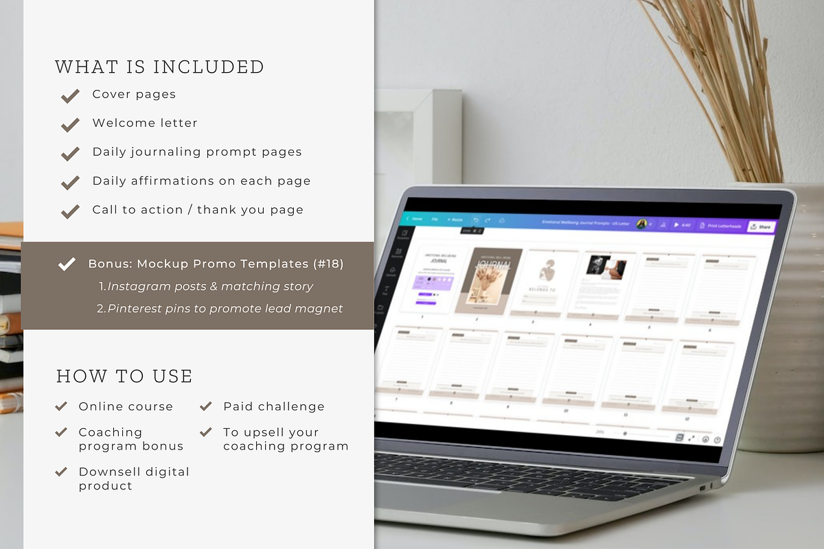 Emotional Well-Being Journal | Canva, a Magazine Template by Designs by Darowan (Photo 8 of 10)