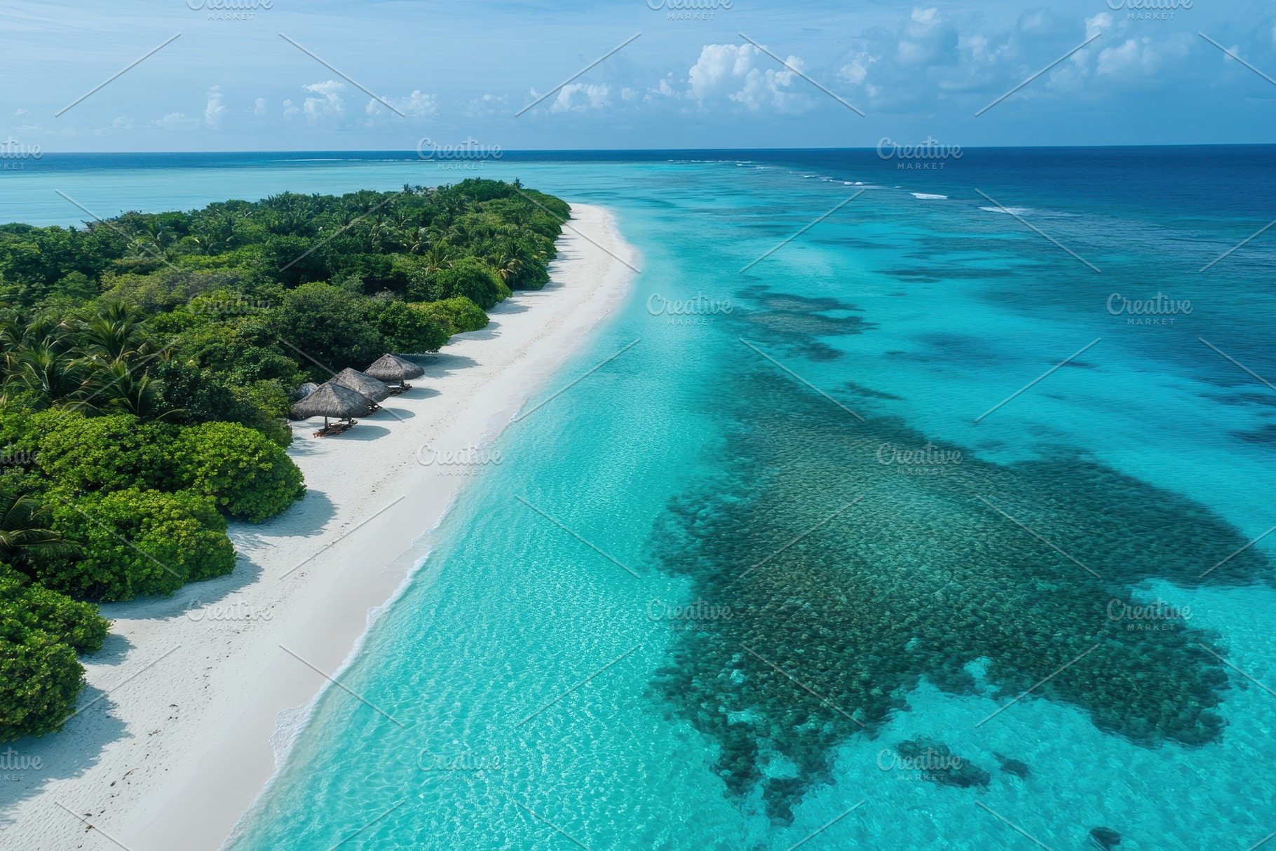 Beautiful Tropical Beach With Clear, a Photo by Tanuart