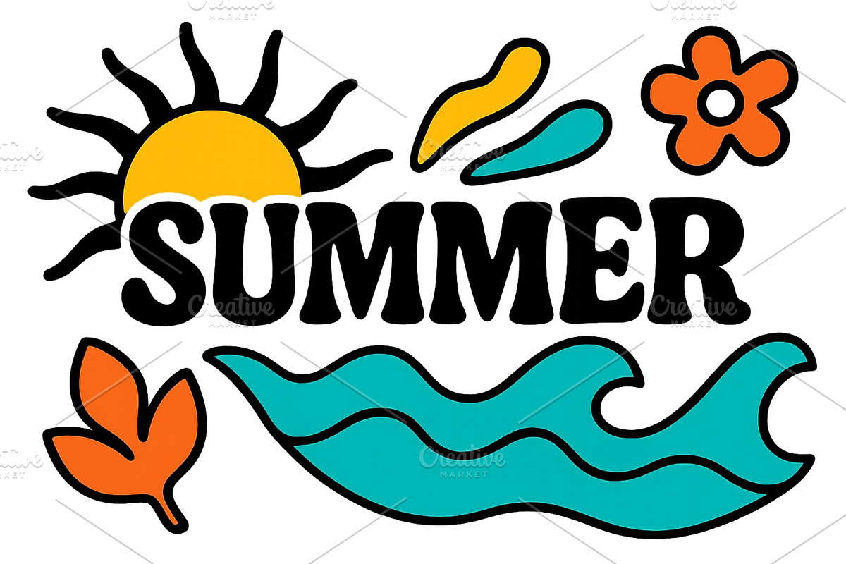 Vibrant summer vector illustration, an Object Illustration by ZinetroN
