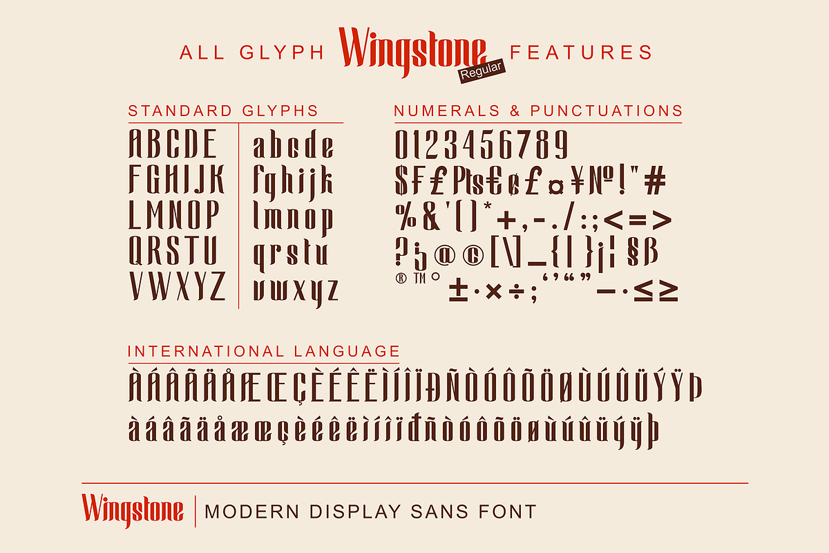 Wingstone, a Sans Serif Font by Omotu Studio (Photo 11 of 12)