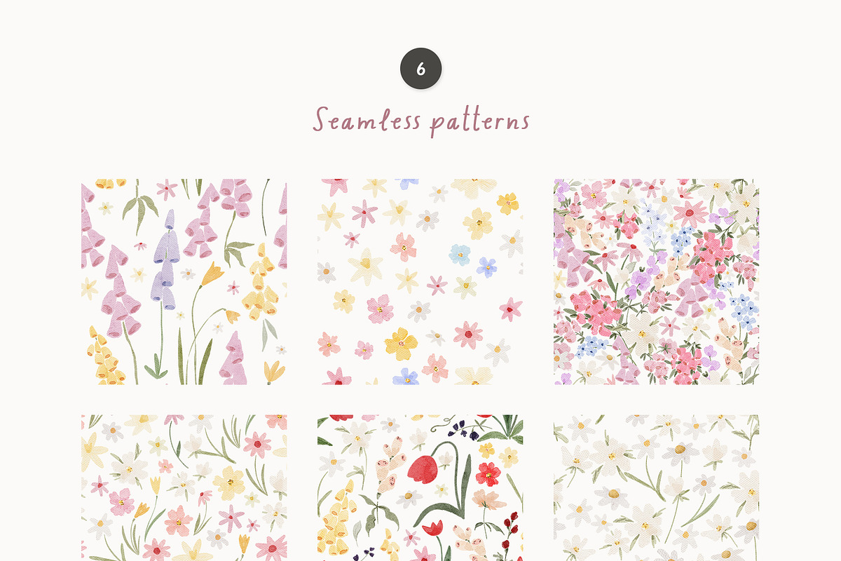 Whimsy & Bright Meadow Flowers, a Decorative Illustration by Kreker Kate (Photo 9 of 10)