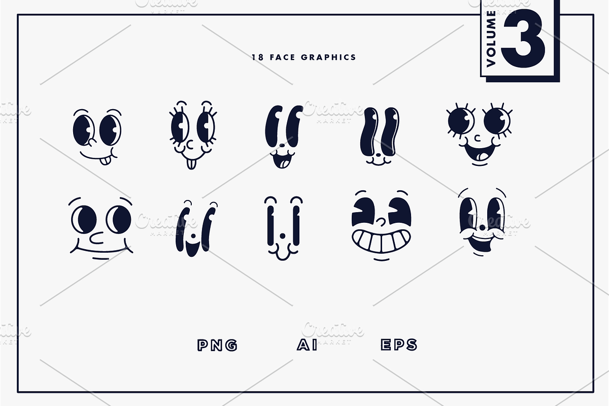Retro Mascot Parts | VOL 3, an Illustration by GRPXSTORE (Photo 3 of 5)