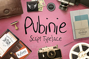 Pubinie Script Typeface, a Script Font by SmartDesigns (Thumbnail 1 of 5)