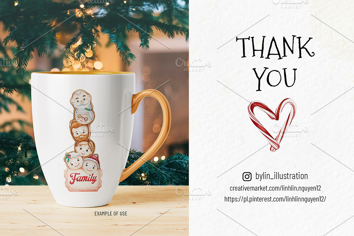 Watercolor - Christmas Gingerbread, a Decorative Illustration by bylin_illustration (Photo 9 of 9)