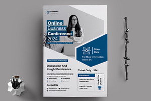 Online Business Conference Flyer, a Flyer Template by MightyDesign