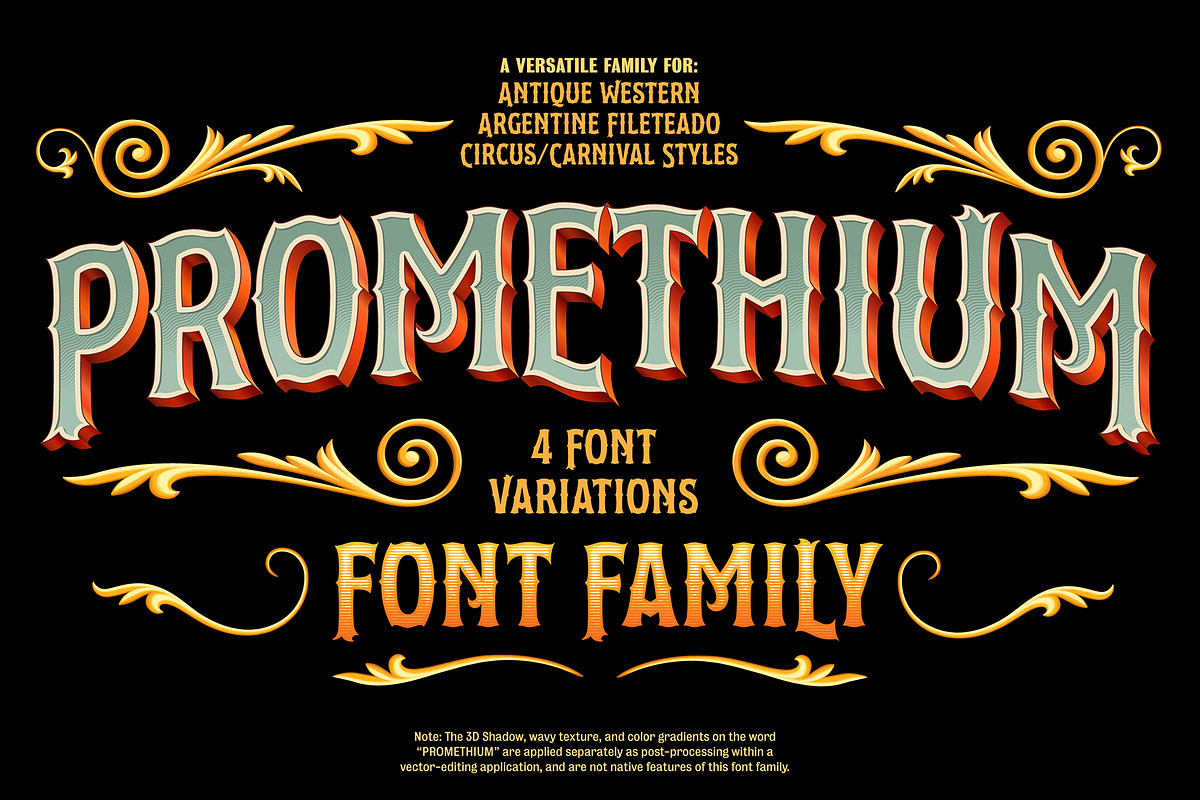 Promethium Font Family, a Serif Font by Mysterylab Designs (Photo 1 of 9)