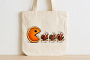Thanksgiving Pumpkin Pie Chasing, a Seasonal Illustration by CraftArtStudio (Thumbnail 2 of 4)